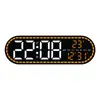 Reloj de Estilo Geométrico Simple, Reloj Decorativo para Sala de Estar y Comedor, Reloj Electrónico LED Multifuncional, Reloj de Dormitorio Gh9009