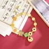 Nuevo Pulsera Dorada Estilo Chino Antiguo Sha Estilo Palacio Color Esmalte Mariposa Paz Alegría Pulsera Femenina Estilo Étnico Joyería de Mano