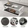 Mesa de centro para TV combinación minimalista moderna sala de estar mesa de té vidrio templado dormitorio hogar apartamento pequeño soporte de TV