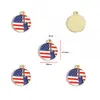 Accesorios de Joyería Esmaltados de Aleación DIY Colgante de Bandera Americana Día de la Independencia Pulsera Llavero Colgante de Collar W529
