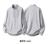 Camiseta ligera de manga larga para hombre, cuello semi-alto, con cremallera, polo deportivo casual urbano para commuting, con logo personalizado