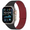 Adecuado para Apple Watch Ultra9876543210 Generación Se Correa de Reloj de Silicona Suave Magnética con Textura de Grano