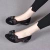 Sapatos de Malha Confortáveis para Mulheres, Camurça Respirável, Novo Estilo Verão e Outono 2026, Boca Rasa, Salto Baixo, Laço, Salto Baixo, Bico Redondo