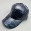 Boné de Beisebol Moda Kpop Letra Couro Liso Estilo Coreano Unissex Algodão Versátil Refletivo Hip-hop Esportivo Chapéu de Sol Lote