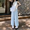 Pantalones Harem de Zanahoria Sueltos Casuales de Secado Rápido de Cintura Alta Estilo Coreano Nuevo para Mujeres Menudas, Versión Delgada