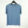 Directo del FabricanteCamiseta Nueva para Hombre de Mezcla Algodón-Seda, Principalmente Camiseta Blanca Pura, Manga Corta Casual para Hombre