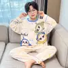 Pijamas de dibujos animados para niños, de manga larga, finos, de primavera y otoño, para niños y niñas de talla mediana y grande, ropa de verano con aire acondicionado, venta al por mayor
