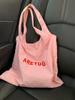 Bolsa de Lona Casual con Letras de Estilo Coreano para Mujer 2025 Nueva Bolso Tote de Hombro de Gran Capacidad para Viaje/Trabajo/Compras