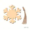 Artesanías de Madera Colgante Creativo de Rodaja de Madera Navideña Decoración del Hogar Pintado a Mano Accesorios para Árbol de Navidad Props DIY
