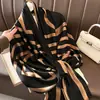 Bufanda de Seda Brocada Estilo Nuevo 2025 para Mujer, Primavera y Otoño, Elegante Versión Coreana, Bufanda de Seda Versátil de Hangzhou y Chal