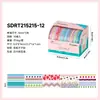 Série Céu Limpo Padrão Listrado Colorido Transfronteiriço Fita Washi Embalada Material para Diário DIY Fita Decorativa