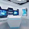 Expositor Único Inspirado en la Tecnología, Expositor de Gabinete Circular de Múltiples Niveles Iluminado Creativo