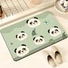Tapete de Chão para Banheiro Panda Fofo Estilo Lama de Diatomáceas Tapete de Chão Desenho Animado Banheiro Absorvente Tapete para Pés Tapete de Entrada