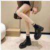 Zapatos Pequeños de Cuero para Mujer Estilo Retro Preppy Estilo Hong Kong Otoño 2024 Nuevo Estilo Japonés Moda Versátil Mocasines de Suela Gruesa Planos