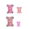 Resina de Cristal Oso Sentado Molde de Silicona Accesorio DIY Fabricación Colgante Oso Violento Grande
