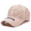 Gorra con letra F de diamantes de imitación para mujer, gorro protector solar, informal, para exteriores, de moda, para primavera y otoño