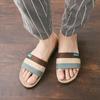 Novas Pantufas de Linho Quatro Estações Casal Interno Casa Respirável Linho Mop de Chão Sandálias de Verão
