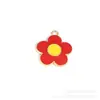 30 Colgantes de Aleación de Zinc Transfronterizos, Flores Rojas con Goteo de Aceite, Frutas, Corazones, Nubes, Copas de Vino, Accesorios de Joyería, para Manualidades