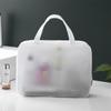 Neceser Eva Bolsa de Cosméticos Portátil Impermeable Gran Capacidad Blanco Almacenamiento de Viaje Bolsa de Almacenamiento Portátil