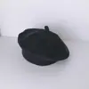 Boina para Bebé Estilo Primavera y Otoño Unisex Gorro de Lana Tejido Sombrero de Artista Infantil Cálido Versátil Color Sólido Moderno