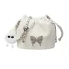 Bolsos Pequeños de Cadena Populares de Este Año para Mujer 2025 Nuevo Diseño de Primavera y Verano de Nicho Bolso Cruzado Popular Bolso Cubo con Cordón