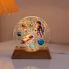 Día de San Valentín Creativo Luminoso Color Cristal Impreso Luz Nocturna Decoración de Escritorio de Dormitorio Regalo de Cumpleaños para Niñas y Mejores Amigas