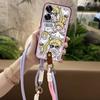 Adecuado para Funda de Teléfono Móvil Oppo Refrigeración Colgante del Cuello Nuevo Bolso de Hombro Pareja Creativa Versión Q A Prueba de Polvo Correa de Cuello Tendencia Diagonal
