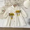 Vestido Nuevo de Girasol para Niñas Primavera y Otoño 2026, Vestido Largo de Girasol para Bebé, Vestido Camisero