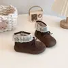 Botas de Algodão para Meninas Botas Infantis Inverno Novo Estilo 2026 Bebê Pequeno Duas Algodões Sola Macia Sapatos Infantis Sapatos Antiderrapantes