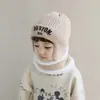 Touca de Lã Tricotada para Proteção Auricular Infantil, Estilo Coreano Outono e Inverno, Aconchegante e Quente, à Prova de Vento, Gorro de Lã Versátil para Bebês Meninos e Meninas