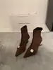 Botines de Punta First Encounter Ji para Mujer 2026 Otoño/Invierno Nuevo Estilo Botas para Mujer Botas de Tacón Alto Botas Adelgazantes Botas Cortas Cálidas con Terciopelo