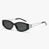 Nuevas gafas de sol de moda con montura de ojo de gato, personalidad, modifican la cara, caja, gafas de alto sentido, gafas para fotografía callejera