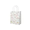 Bolsas de Papel Kraft Personalizadas con Impresión de Logo, Bolsas de Mano para Té de Burbujas, Café, Postres, Snacks, Bolsas para Llevar, Bolsas de Regalo de Año Nuevo del Año del Caballo