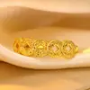 Nuevo Anillo de Moneda de Cinco Emperadores con Hielo Triturado para Mujer, Moderno y Versátil, Exquisito Anillo Abierto Ajustable de Nuevo Estilo Chino para Mujer