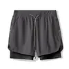 Nuevos Shorts Deportivos Fitness Casuales de Doble Capa Estilo Europeo y Americano para Hombres, Logo Personalizado, Procesamiento en Masa de Fábrica