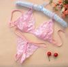 Lingerie Sexy Conjunto de Três Peças Bikini com Abertura no Gancho Conjunto de Pijama de Renda Tanga Conjunto de Duas Peças Serviço de Entrega de Presentes