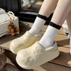 Bolsa con estampado de estrellas y zapatos de algodón impermeables para mujer, nuevo estilo otoño e invierno para uso en exteriores, antideslizantes, estilo pareja, pantuflas de algodón cálidas para el hogar, hombre