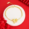 Colar com Laço Dourado de Areia Vietnamita, Duradouro, Pulseira Versátil de Luxo Leve para Mulheres, Joias de Ouro de Imitação, Pulseira de Flor Grande