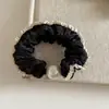 Estilo Francês Renda Pregueada na Borda Malha Pontilhada Ondulada Pérola Anel de Cabelo Pequeno Intestino Corda de Cabelo Feminino Elástico Alto Tendão de Borracha Novo Estilo Cabelo