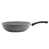 Frigideira Wok Indução Alumínio com Revestimento Antiaderente Granito Chef Cinza 28cm - Lyor