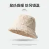 Sombrero de pescador extragrande para mujer, nuevo estilo de invierno, cálido, estilo coreano, versátil, hace que la cara se vea más pequeña, sombrero de felpa para otoño e invierno, sombrero de cubo