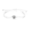 Popular Europeu e Americano Feito à Mão Pulseira de Projeção de Corda Trançada, Exquisita Pulseira de Aço Inoxidável com Diamantes Incrustados Eu Te Amo em 100 Idiomas