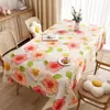 Mantel Tridimensional 3D, Impermeable, Resistente al Aceite, Lavable, Mantel Rectangular para Mesa de Comedor, Lujo Ligero, Estilo Pintura al Óleo de Gama Alta Mantel para Mesa de Café
