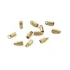Preservação de Cor Ouro 14K Preenchido Código Francês Pulseira Colar Corrente de Contas Conexão Cordão de Couro Acabamento Fivela Revestimento Material DIY Acessórios