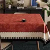 Toalha de Mesa de Ano Novo Impermeável à Prova de Óleo Lavável Luxuosa de Alta Qualidade para Mesa de Jantar Capa Festiva Vermelha para Mesa de Café