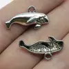 24x13mm 2.1g Plata Antigua Retro Joyería Hecha a Mano Material Animal Lindo Manatí Colgante