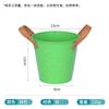 Maceta Nórdica para Suculentas de Balcón Beige con Asa de Metal Maceta Pequeña de Hierro Almacenamiento para el Hogar Cubo Pequeño Maceta para Plantas Bonsái
