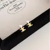 Aretes de Perla Arco del Triunfo para Mujer, Lujo Accesible de Nicho de Gama Alta Elegantes, Aretes Personalizados de Moda y Versátiles