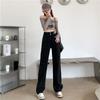 Pantalones vaqueros ajustados de cintura alta para adelgazar, estilo retro azul 2025, de pierna recta, holgados y de pierna ancha, para mujer, combinables