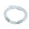 Venta al por mayor de fábrica Pulsera de anillo único de ábaco Tian Shan Cui Pulsera de cuentas redondas de esmeralda pulsera versátil pulsera lisa para mujer pulsera de jade